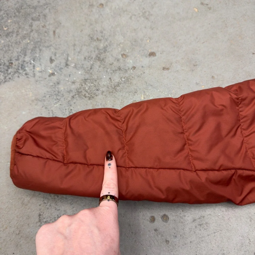 The North Face Aconcagua 2 Down Puffer Jacket Burnt Orange Rust NF0A4R29 Mens M